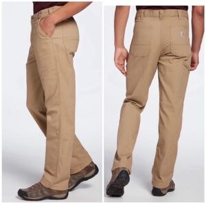 Carhartt Rugged Flex Rigby Dungaree Relaxed Fit Beige Pants Mens